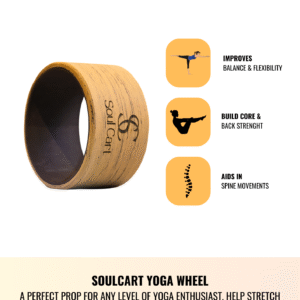 Soulcart WIDE Yoga Wheel Roller 13 x 6.25 inch [Cork Brown] (Cork Wheel, WIDE) - Image 3