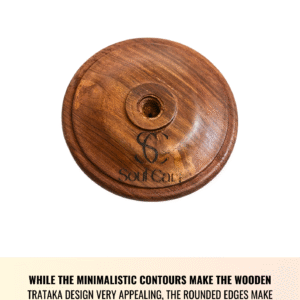SoulCart Tratak Stand Wooden Meditation Candle Stand Suitable for Third Eye Trataka Yoga Meditation or as a Decorative - Image 3