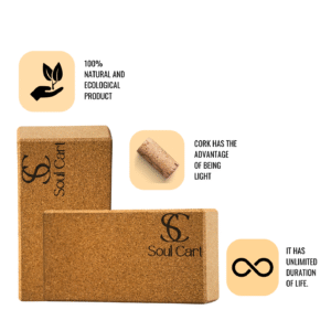 Soulcart Extra Large Cork Yoga Blocks | High-Density, Premium | Non-Slip, Odor-Resistant, Soft Surface for Balance, Support & Stability | Ideal for Yoga, Pilates & Exercise (Cork-Packof 1) - Image 2