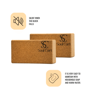 Soulcart Extra Large Cork Yoga Blocks | High-Density, Premium | Non-Slip, Odor-Resistant, Soft Surface for Balance, Support & Stability | Ideal for Yoga, Pilates & Exercise (Cork-Packof 1) - Image 3
