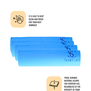 SoulCart Yoga Mat for Women & Men Anti-Slip Exercise Mat for Home Workout, Gym & Yoga – Durable, Lightweight & Sweat-Resistant - Image 3