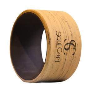 Soulcart WIDE Yoga Wheel Roller 13 x 6.25 inch [Cork Brown] (Cork Wheel, WIDE)